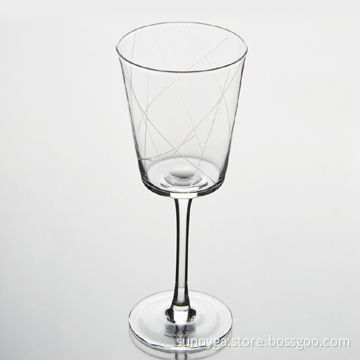Red Wine Glass with Engraved Logo, Customized Logos Welcomed and 258mL Capacity